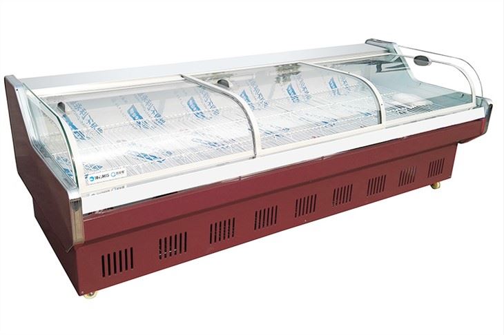 Direct Cooling Supermarket Meat Showcase Fridge
