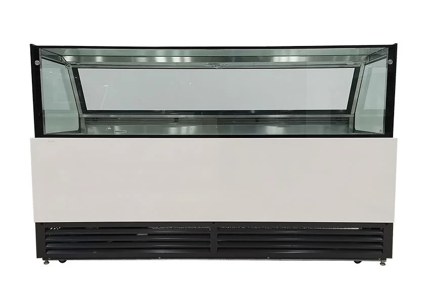 Vierkant glas Luchtkoeling Vlees Showcase Cooler