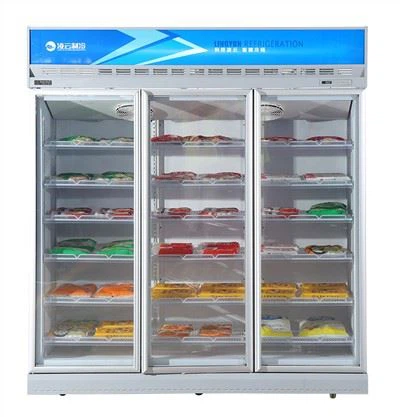 Verticale glazen vitrinekast